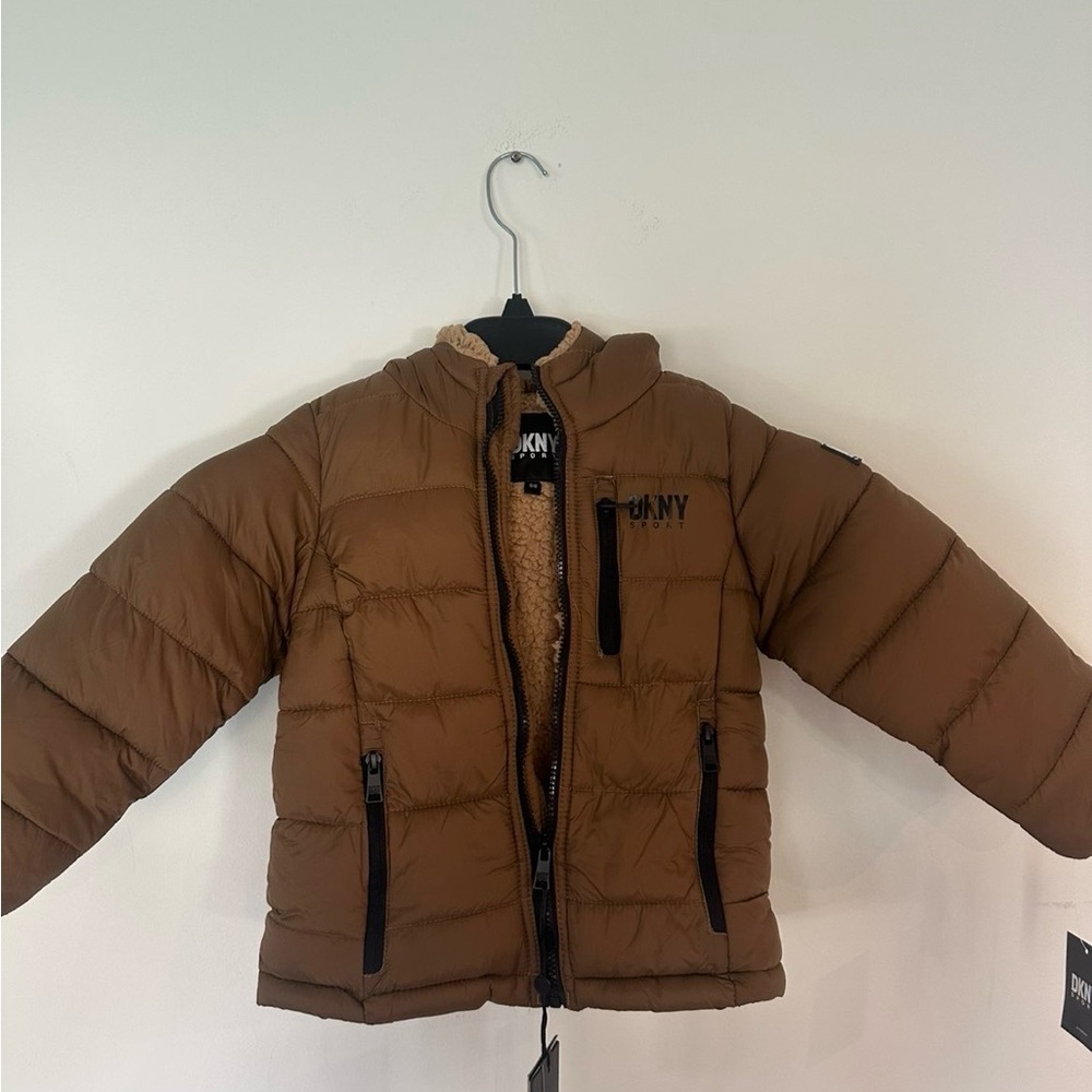 DKNY Kids Tan Puffer Coat